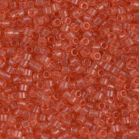 DB1302 11/0 Dyed Transparent Peach Miyuki Delica