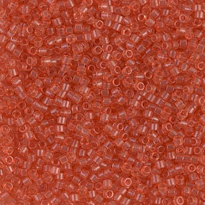 Dyed Transparent Peach Miyuki Delica 11/0 DB1302