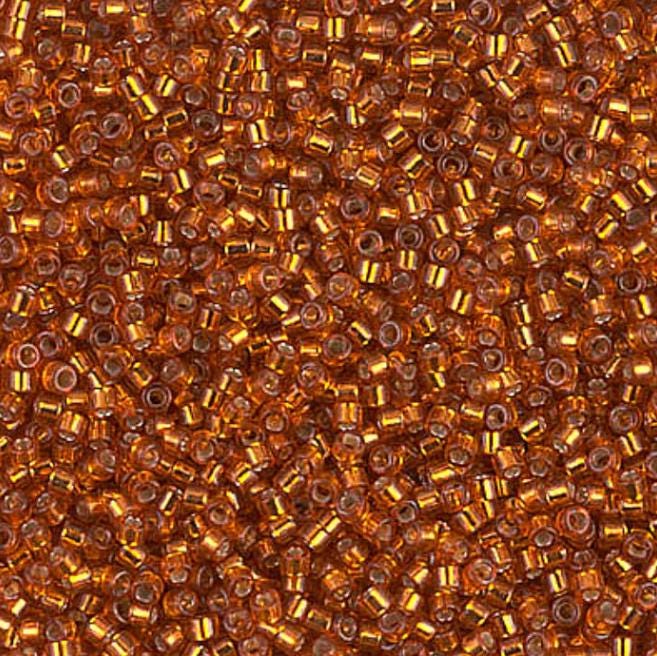 DB1333 11/0 Dyed Silver Lined Burnt Orange Miyuki Delica 
