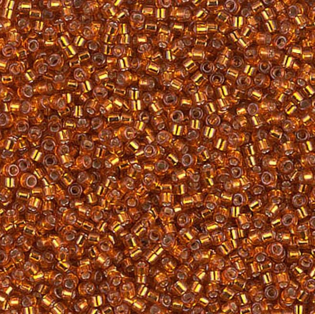 DB1333 11/0 Dyed Silver Lined Burnt Orange Miyuki Delica 