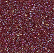 DB1242 11/0 Transparent Dark Cranberry AB Miyuki Delica 