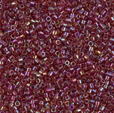 DB1242 11/0 Transparent Dark Cranberry AB Miyuki Delica 