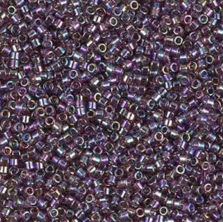 DB1244 11/0 Transparent Mauve AB Miyuki Delica