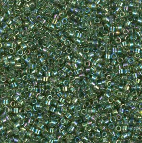 DB1247 11/0 Transparent Olive AB Miyuki Delica 