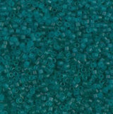 DB1268 11/0 Matte Transparent Caribbean Teal Miyuki Delica 