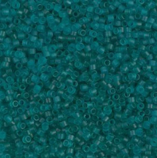 DB1268 11/0 Matte Transparent Caribbean Teal Miyuki Delica 