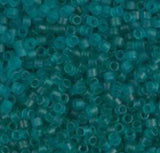 DB1268 11/0 Matte Transparent Caribbean Teal Miyuki Delica