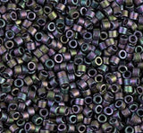 DB1053 11/0 Matte Metallic Plum Emerald Gold Iris Miyuki Delica