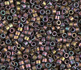 DB1055 11/0 Matte Metallic Gray Dusk Gold Iris Miyuki Delica