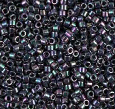 DB1001 11/0 Metallic Plum Emerald Gold Iris Miyuki Delica