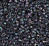 DB1001 11/0 Metallic Plum Emerald Gold Iris Miyuki Delica