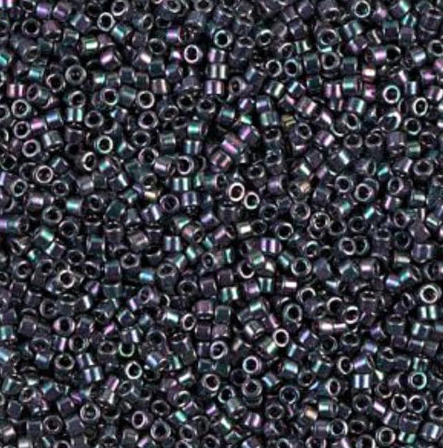 Metallic Plum Emerald Gold Iris Miyuki Delica 11/0 DB1001