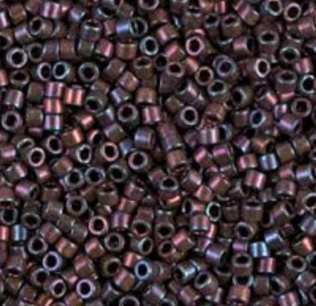DB1004 11/0 Metallic Dark Plum Gold Iris Miyuki Delica