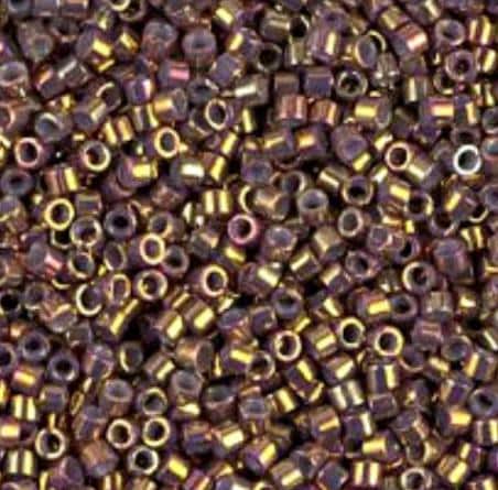 DB1010 11/0 Metallic Earth Batik Gold Iris Miyuki Delica