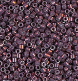 DB1012 11/0 Metallic Med Raspberry Gold Iris Miyuki Delica