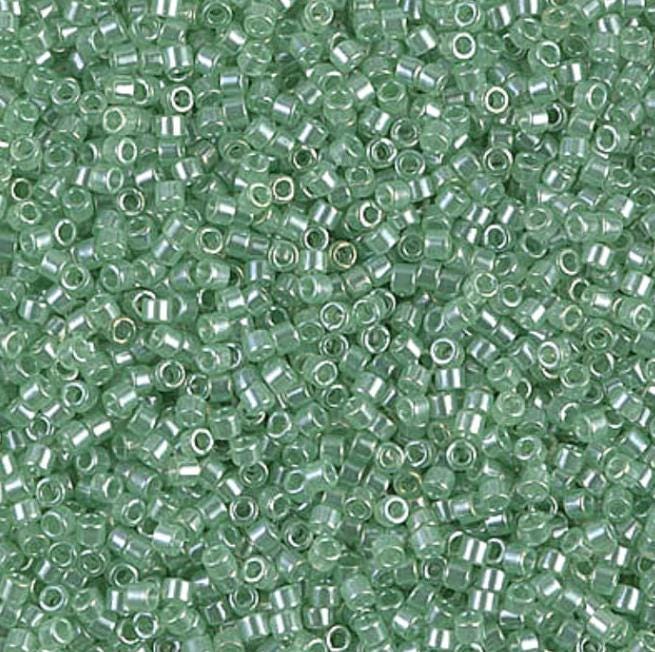 DB1483-1 11/0 Transparent Mint Luster Miyuki Delica