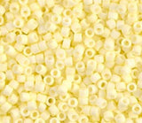 DB1511 11/0 Matte Opaque Pale Yellow AB Miyuki Delica