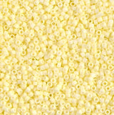 DB1511 11/0 Matte Opaque Pale Yellow AB Miyuki Delica 