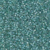 Sparkling Aqua Green Lined Crystal AB Miyuki Delica 11/0 DB1767