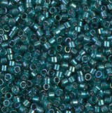 DB1769 11/0 Sparkling Aqua Green Lined Teal AB Miyuki Delica