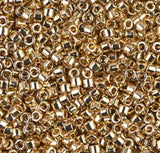 24kt Gold Light Plated Miyuki Delica 11/0 DB0034