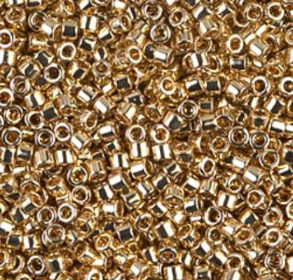 24kt Gold Light Plated Miyuki Delica 11/0 DB0034