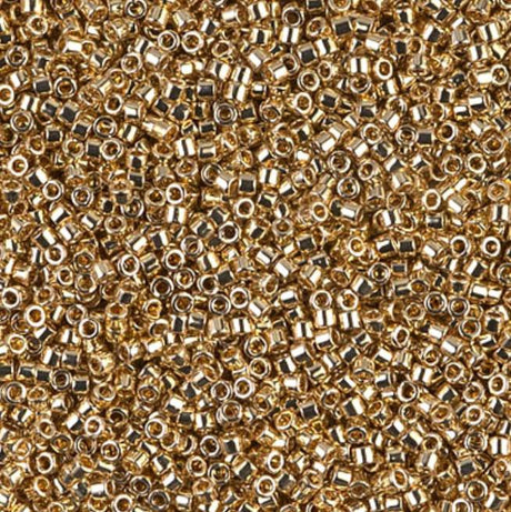 24kt Gold Light Plated Miyuki Delica 11/0 DB0034