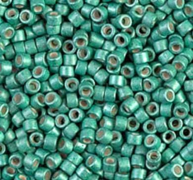 Galvanized Semi- Frosted Dark Mint Miyuki Delica 11/0 DB1182