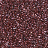 DB1705 11/0 Copper Pearl Lined Transparent Dark Cranberry Miyuki Delica 