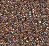 DB1732 11/0 Cocoa Lined Crystal AB Miyuki Delica