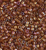 DB1736 11/0 Sparkling Beige Lined Dark Topaz AB Miyuki Delica