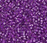 Delica, 11/0 Dyed Silver Lined Bright Magenta, DB1345 Miyuki Delica-5 grams