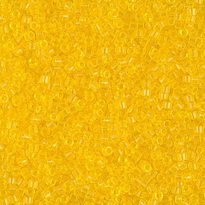 Dyed Transparent Yellow Miyuki Delica 11/0 DB1301