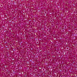 DB1743 11/0 Hot Pink Lined Crystal AB Miyuki Delica 