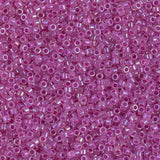 DB1744 11/0 Fuchsia Lined Opal AB Miyuki Delica 