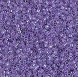 DB1753 11/0 Sparkling Purple Lined Opal AB Miyuki Delica 