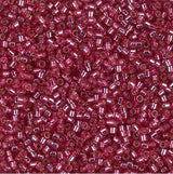 DB1341 11/0 Dyed Silver Lined  Antique Dark Rose Miyuki Delica