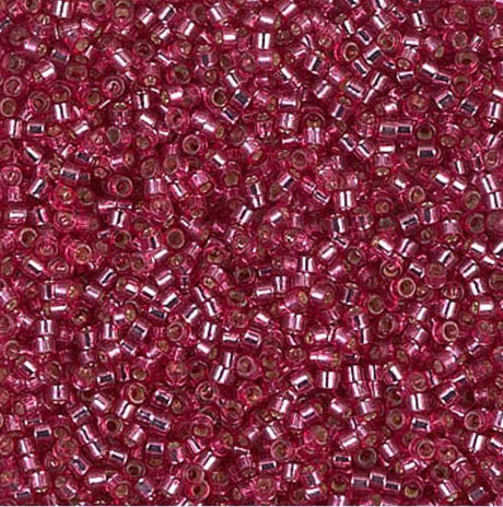 DB1341 11/0 Dyed Silver Lined  Antique Dark Rose Miyuki Delica