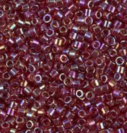 DB1242 11/0 Transparent Dark Cranberry AB Miyuki Delica
