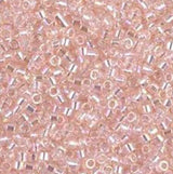 DB1243 11/0 Transparent Pink Mist AB Miyuki Delica