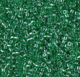 DB1889 11/0 Transparent Green Luster Miyuki Delica