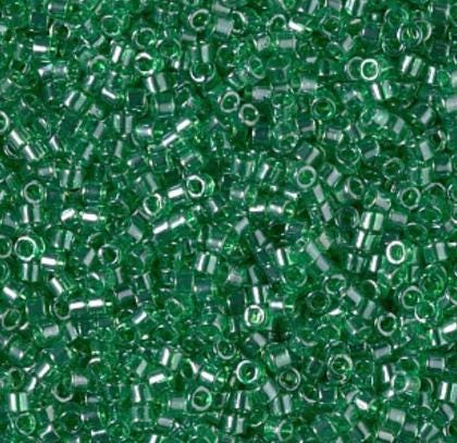 DB1889 11/0 Transparent Green Luster Miyuki Delica