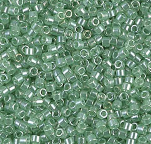 DB1483-1 11/0 Transparent Mint Luster Miyuki Delica 