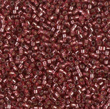DB2160 11/0 Duracoat Silver Lined Dyed Magenta Miyuki Delica
