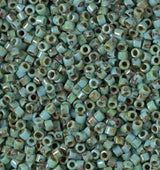 Opaque Turquoise Blue Picasso, 11/0 Miyuki Delica Bead DB2264, 5 Grams