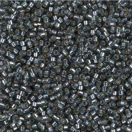 DB2166 Duracoat Silver Lined Dyed Blue Steel Miyuki Delica