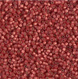 DB2173 11/0 Duracoat Semi Frosted Silver Lined Dyed Light Watermelon Miyuki Delica 