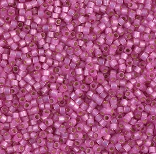 DB2174 11/0 Duracoat Silver Lined Dyed Pink Parfait Miyuki Delica