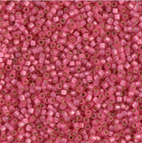 DB2175 11/0 Duracoat Semi Frosted Silver Lined Dyed Hibiscus Miyuki Delica