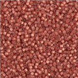 DB2178 11/0 Duracoat Semi Frosted Silver Lined Dyed Papaya Miyuki Delica